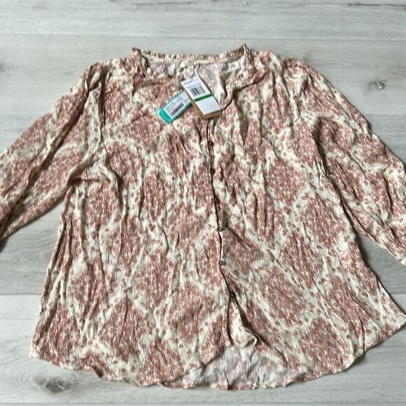 MASON & BELLE
Tierra Smocked Sleeve Woven Top‎ Off White L Stitch Fix Nwt - Picture 5 of 7